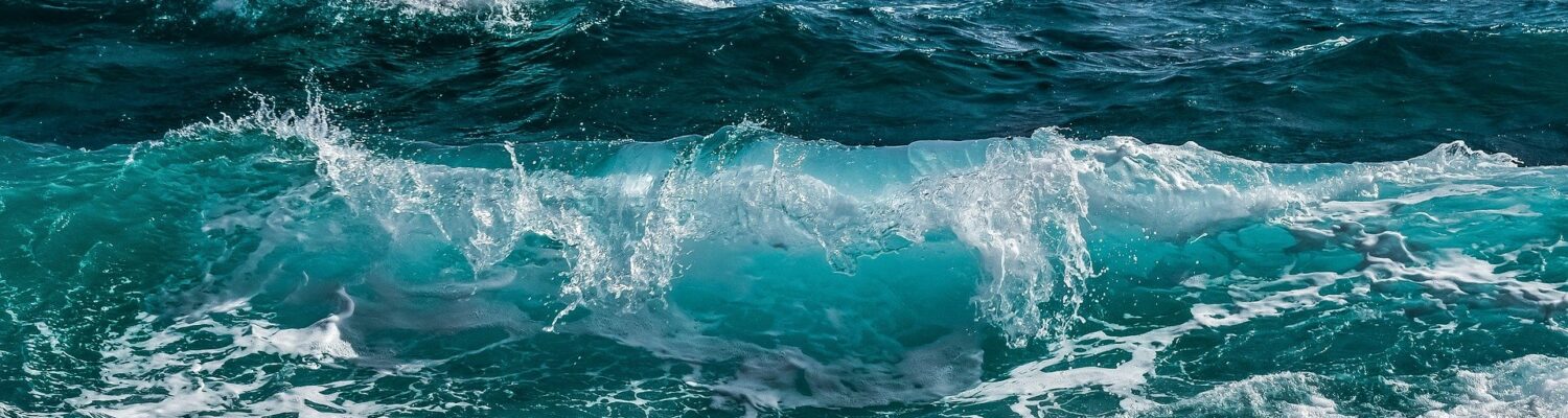 Close up of a crashing wave