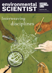 Interweaving disciplines journal cover hands on a web